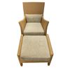 Image 1 : Designer Wicker Arm Chair And Ottoman