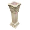 Image 1 : White Painted Wooden Column With Inset Marble Tile
