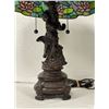 Image 2 : Reproduction Tiffany Style Stained Glass Lamp With Dragonflies