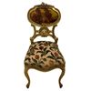 Image 1 : 18Th Century Style Hand Painted And Embroidered Chair With Painted Scene