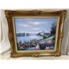Image 1 : Gold Gilded Framed Oil On Canvas