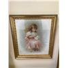 Image 1 : Vintage Print In Gold Gilded Frame "The Princess At Work"