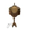 Image 1 : Vintage Style Table Lamp With Embroidered Shade And Tassel Fringe