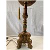 Image 2 : Vintage Style Table Lamp With Embroidered Shade And Tassel Fringe