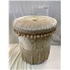 Image 1 : Embroidered Tassel Fringe Stool