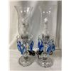 Image 1 : Pair Of Crystal Glass Table Lamps