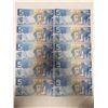 Image 2 : 10 2006 Canadian $5 Bills, Sequential Serial Numbers