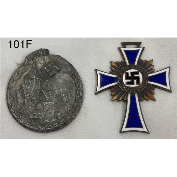 World War 2 German Mothers Cross And Tinnie