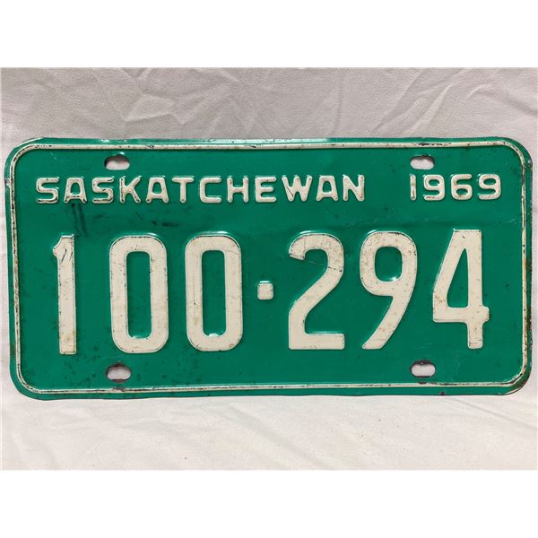 1969 Saskatchewan License Plate
