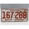 Image 1 : 1967 British Columbia Licence Plate