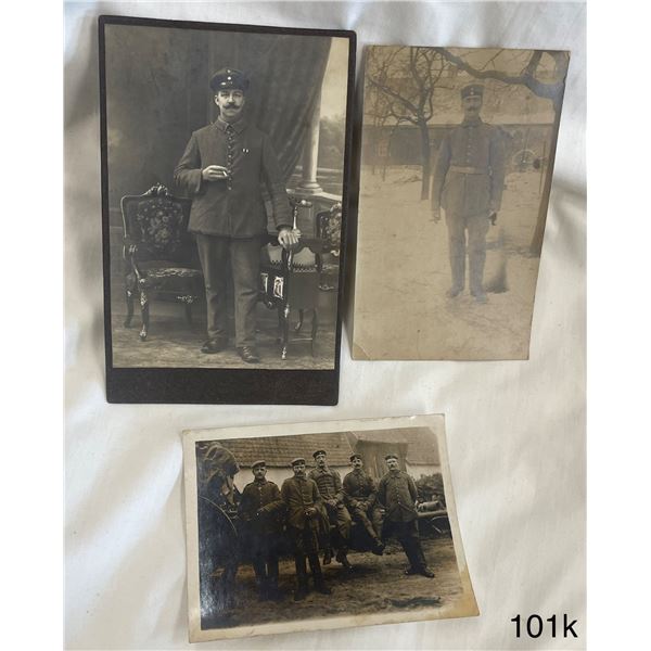 3 World War 1 German Soldier Postcards