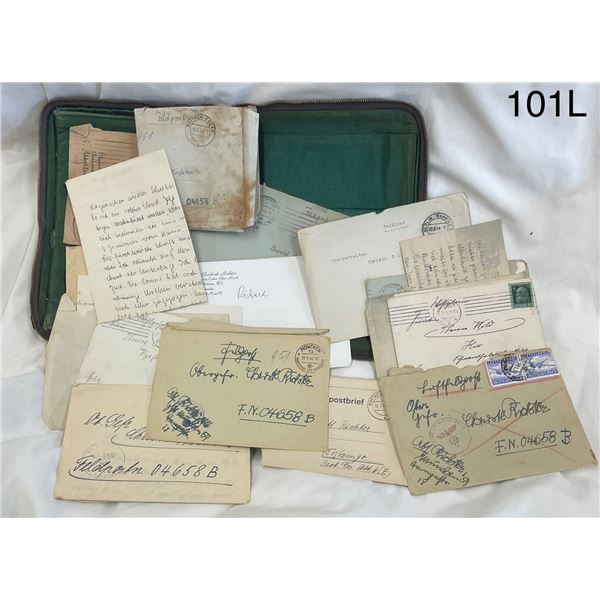 Folder With Feldpost Letters To Wife Kia In Russia