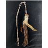 925 Silver Chain With Silver Arrow Head Pendant With Turquois, Feathers, And Leather