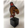 Hand Carved First Nations Killer Whale On Wood Base By Artie George