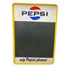 Image 1 : Vintage Pepsi Cola Self Framed Embossed Chalkboard Menu Sign