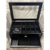 Image 1 : 2 Drawer Glass Topped Jewelry Box