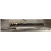 Image 2 : Katana In Original Black Lacquered Sheath With Engravings