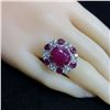 Image 5 : Certified 14k Ruby & Diamond Ring
