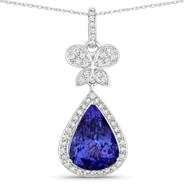 Tanzanite & Diamond Pendant Necklace