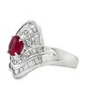 Image 2 : Platinum and Ruby Diamond Ring