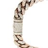 Image 2 : Cuban Link Bracelet - Rose & White Gold Diamond