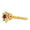 Image 2 : Vintage 14k Ruby & Diamond Tulip Ring