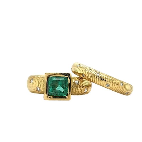 Emerald & Diamond Ring Set - House of Paul Morelli