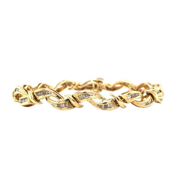 Baguette Diamond Wave Design Bracelet
