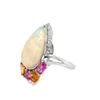Image 2 : Opal Sapphire Diamond Ring
