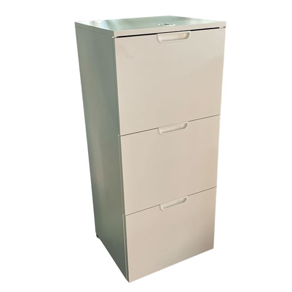 3 Tier Storage Cabinet w/Lock (Unlocked - Approx. 47x20x17.5 )