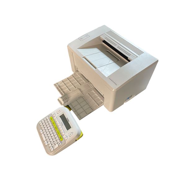 Group of LaserJet Pro M102w & Brother Label Maker