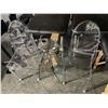 Image 1 : Group of Misc Including - Glass Side Table, 2 Plastic Chairs & Misc Decor