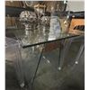 Image 2 : Group of Misc Including - Glass Side Table, 2 Plastic Chairs & Misc Decor