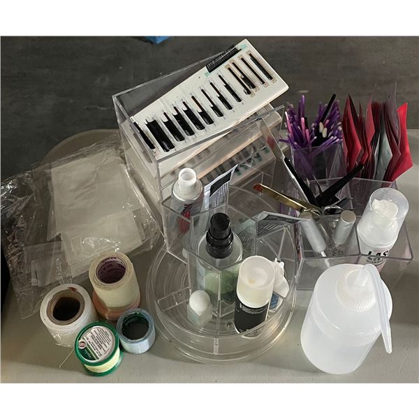 Group of Beauty Products Including - Eyelash Kits, Lash Shampoo, Brow Lift, Pluckers, Hydrogel Eye P