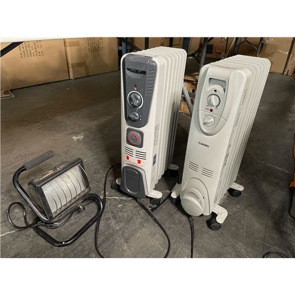Group of 2 Heaters & Industrial Work Light