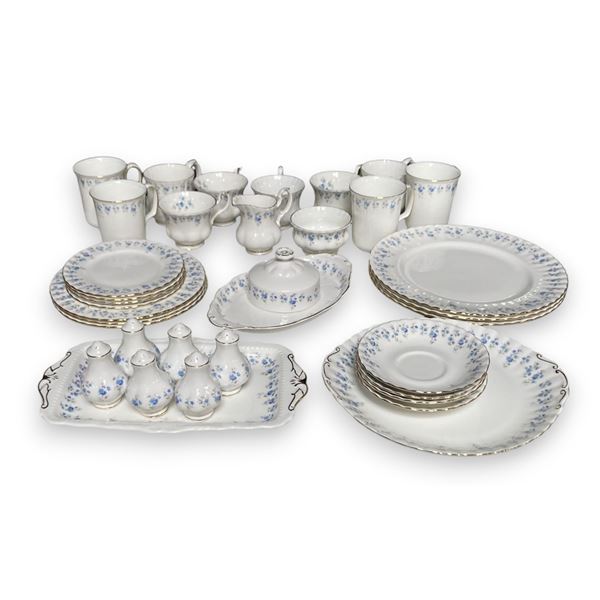 Large Group of Royal Albert Bone China "Memory Lane" (Mint Condition) & Misc Tea Pots, Plates, Glass