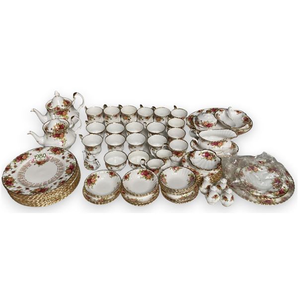 Large Group of Royal Albert "Old Country Rose"  Bone China England (Mint Condition)