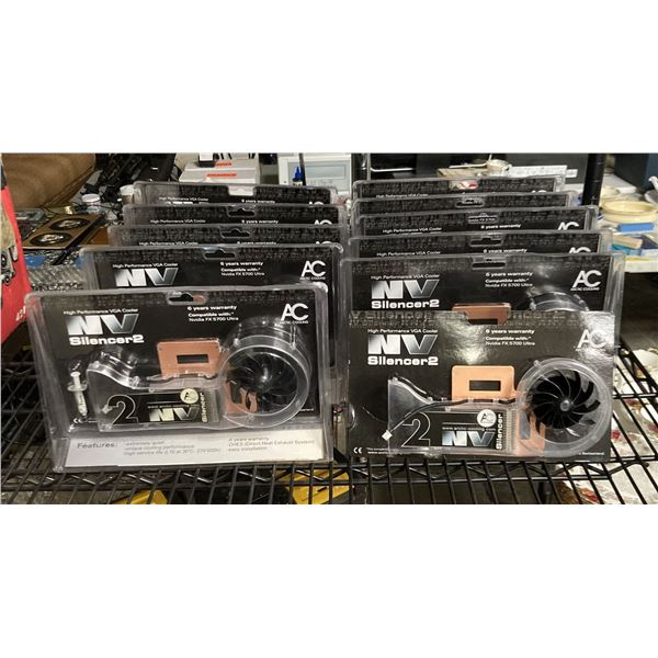 Group of Approx. 11 NV Silencer2 Compatible w/Nvidia FX 5700 Ultra