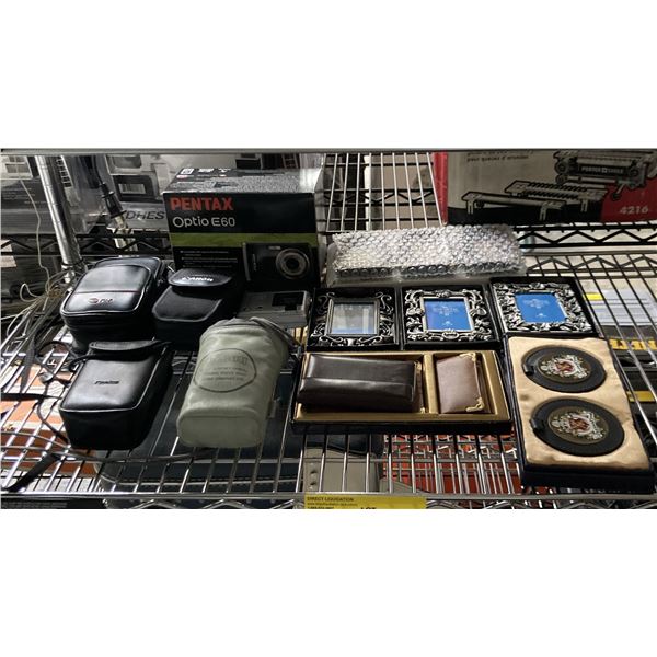 Group of Misc Including - Cameras, Photo Frames, Oceania Club Luggage Tags, Etc.