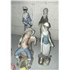 Image 2 : Group of Decor Including - LLadro Girl w/Geese, Porcelain Lounging Boy, Enesco Porcelain, Amber Glas