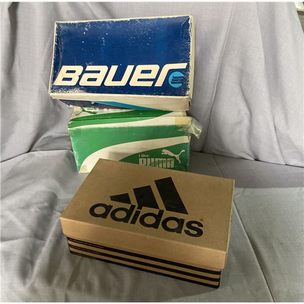 Pair of 3 Vintage Cleats Including - Puma Size 3, Bauer (Size 9?) & X-1 HG Men Size 8 US