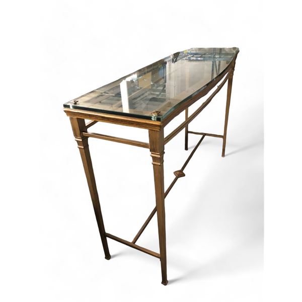 Glass Top End Table (Approx. 48x16x32")