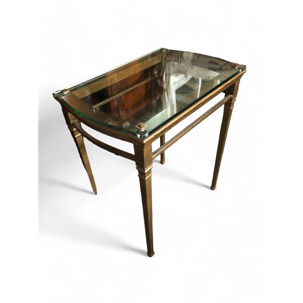 Glass Top Side Table (23.5x15.5x25.5")