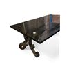 Image 2 : Glass Top Metal Framed Coffee Table (Approx. 60x30x17")