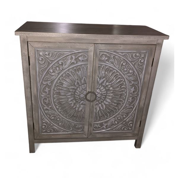 Wood Storage Cabinet (Approx. 39x39.5x15.5")