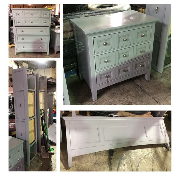 Set of 6 pcs assorted furniture - includes Side Table/Dresser/Bed Frame