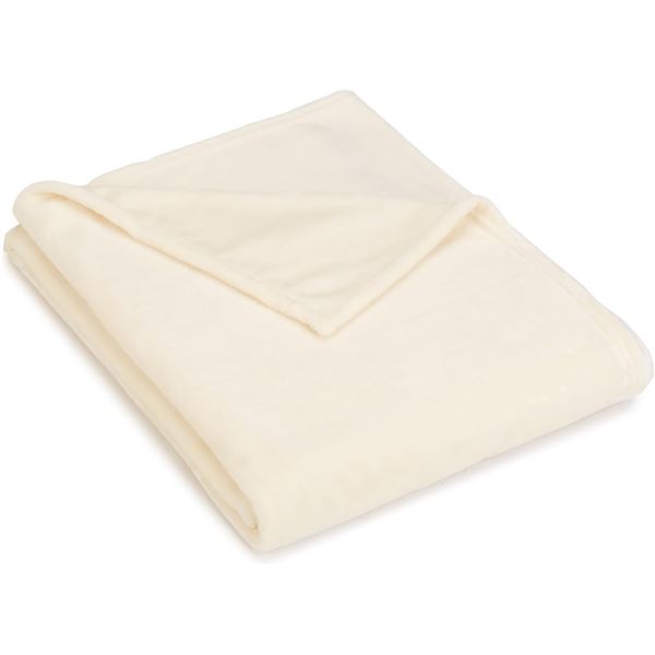 Pinzon Velvet Plush Blanket - Twin, Ivory
