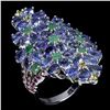 Image 2 : Natural Tanzanite Emerald Ring