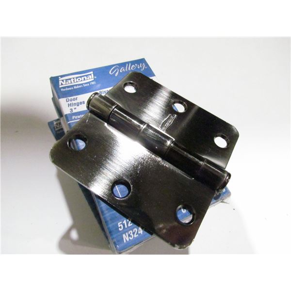 3 PAIR 3" DOOR HINGES PEWTER FINISH