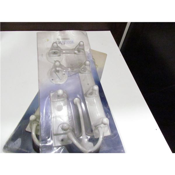 2 SETS OF 5 PC COAT HOOK SET ( BALL TIP)